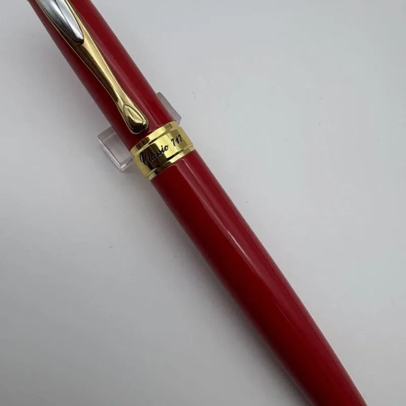 New Classic Retro 717 Fountain Pen Red Limited Edition Calligraphy Pen Blade F 0.5 Usiness Writing Office School Supplies Luxury