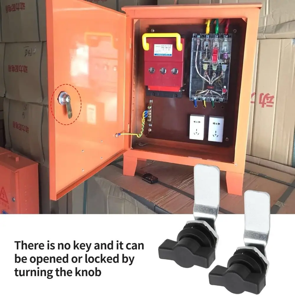 Stainless Steel Distribution Box Tool Lock Keyless Industrial Instrument Cabinet Lock Cylindrical Tongue Lock Handle