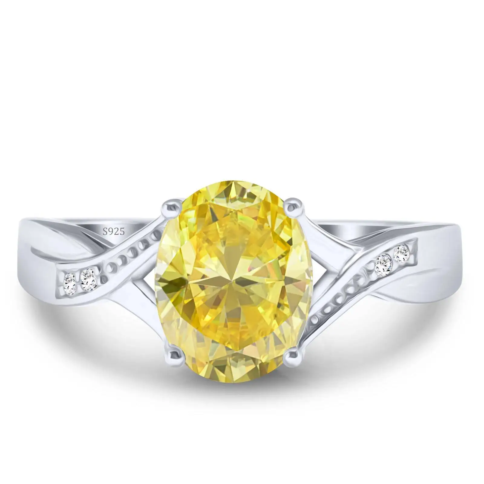 2CT Moissanit Feenartige Zierliche Anhänger für Damen S925 Reines Silber Verlobungsring Hochzeit Feiner Schmuck Farbenfrohe Ringe – Detail 10