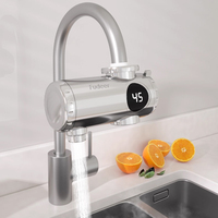 3000W Electric Water Heater Quick Install Instant Heating Faucet Hot and Cold Double Outlet Tap with Temperature Display 220V