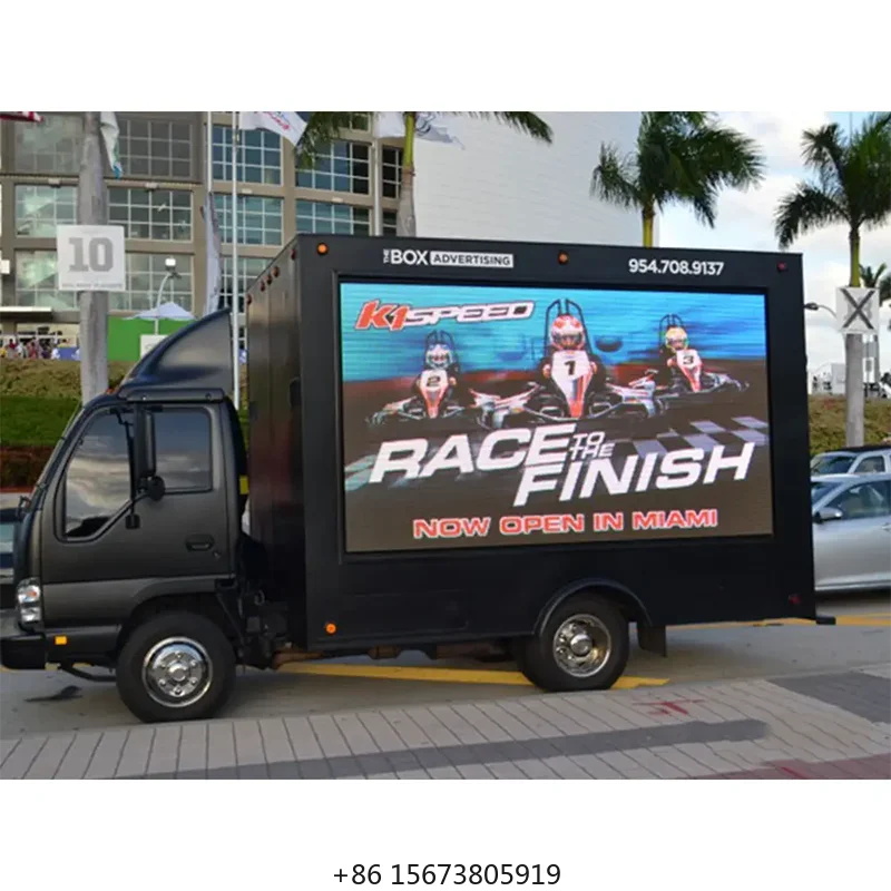 

Большой экран P4Mm P6 для фургонов: мобильные цифровые билборды, уличные светодиодные рекламные экраны для грузовиков на продажу