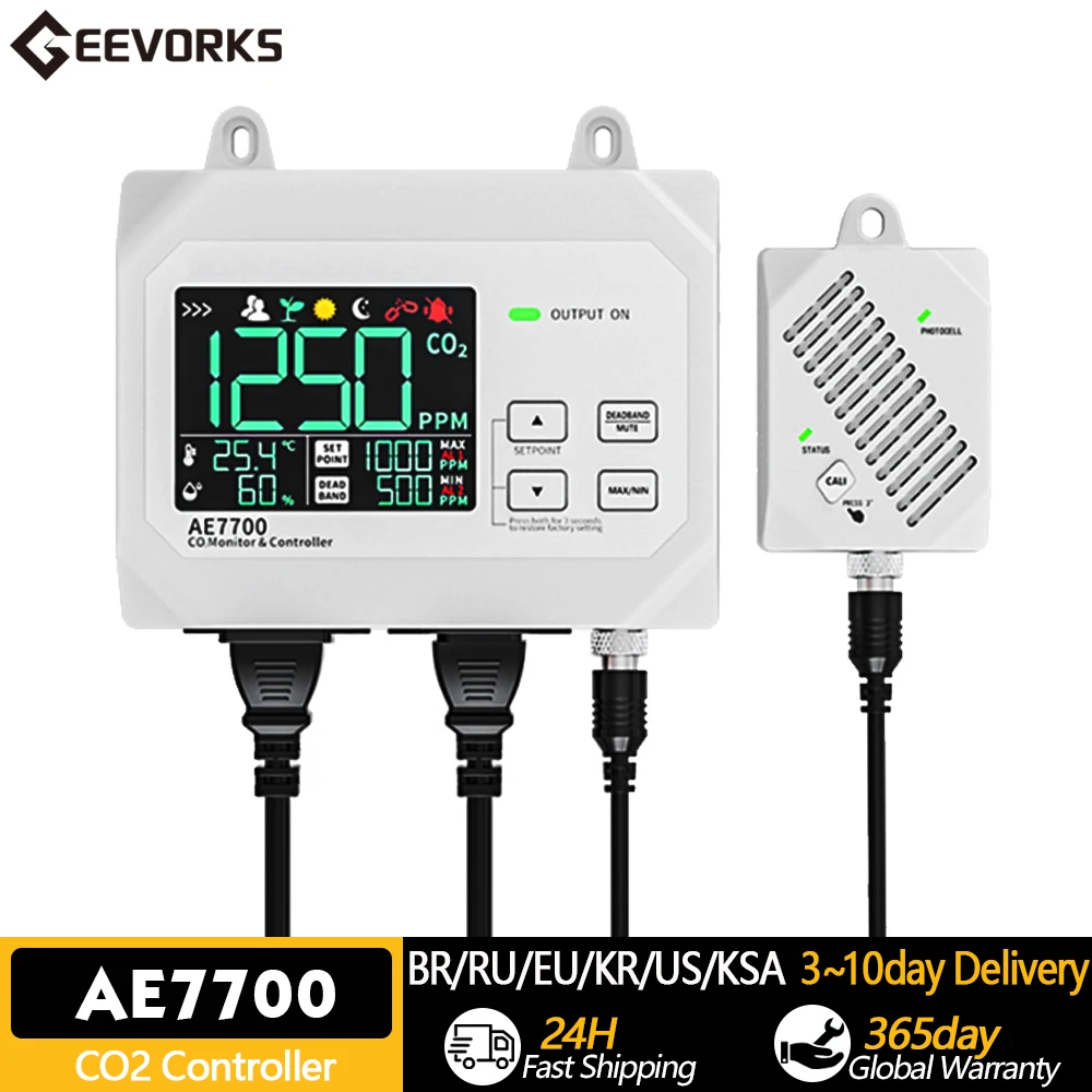 Monitor do Co2 & Controlador do Verificador da Concentração do Co2 Controller 9999ppm Faixa de Medição com Humano & Modo de Planta Alta Sensível