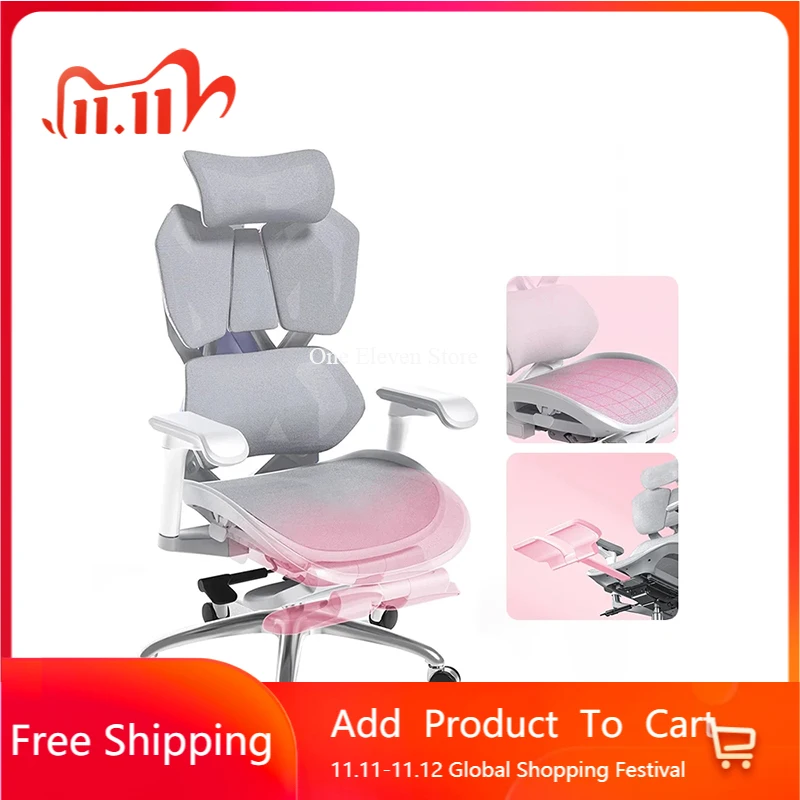 Gaming Ergonomic Office Chair Home Computer Chair Suitable Girls 3d Armrests Seat Depth Adjustment Foldable Sillon Furniture