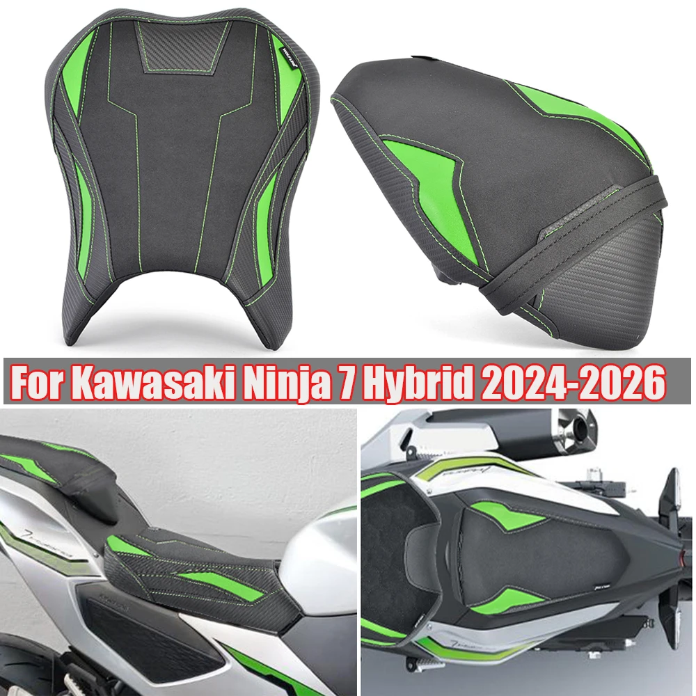 

Motorcycle Front Driver Rear Passenger Seat Cushion Pad For Kawasaki Ninja 7 Hybrid 2024 2025 2026