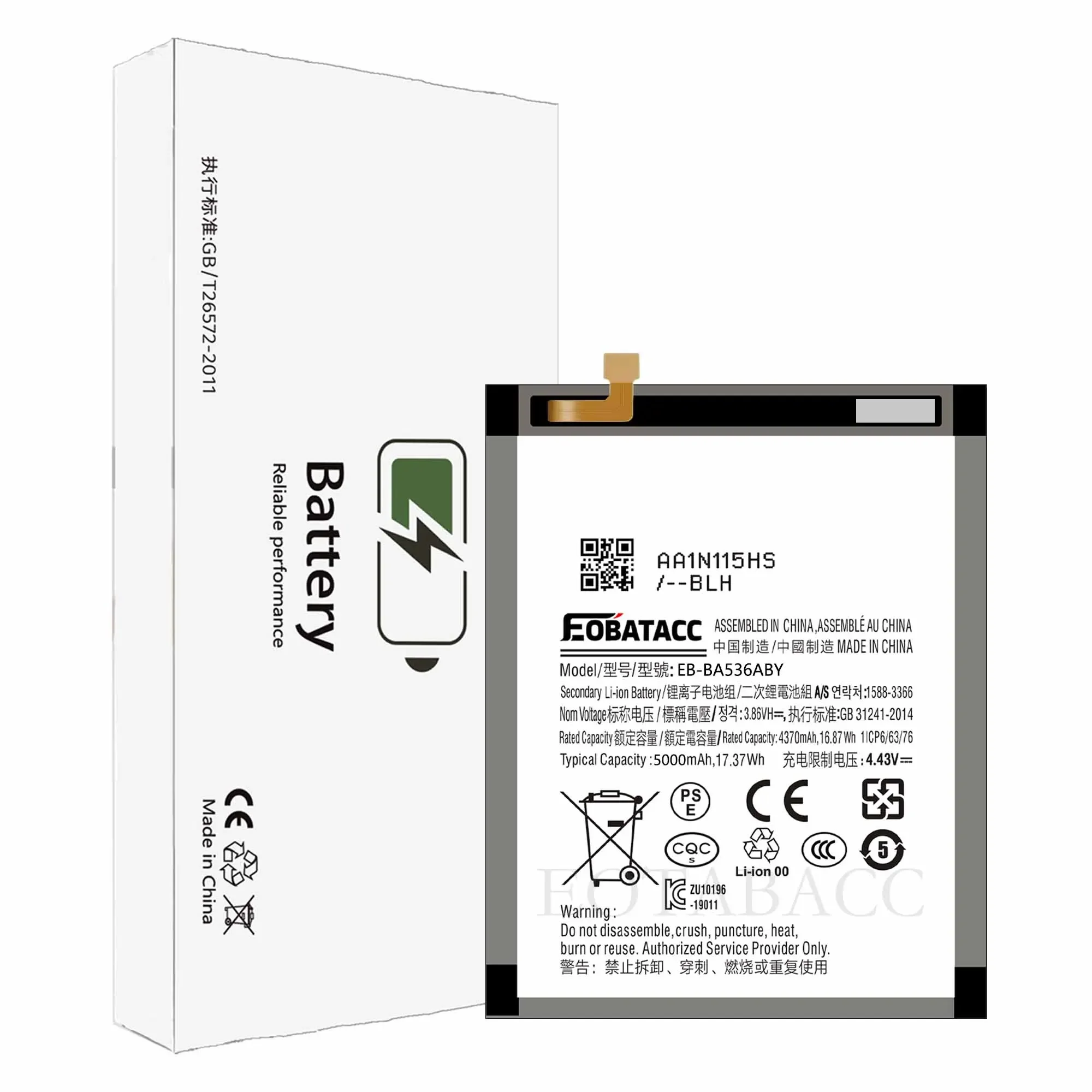 EOTABACC 100% New High Quanlity Battery EB-BA536ABY For Samsung A33 5GBattery +Tools