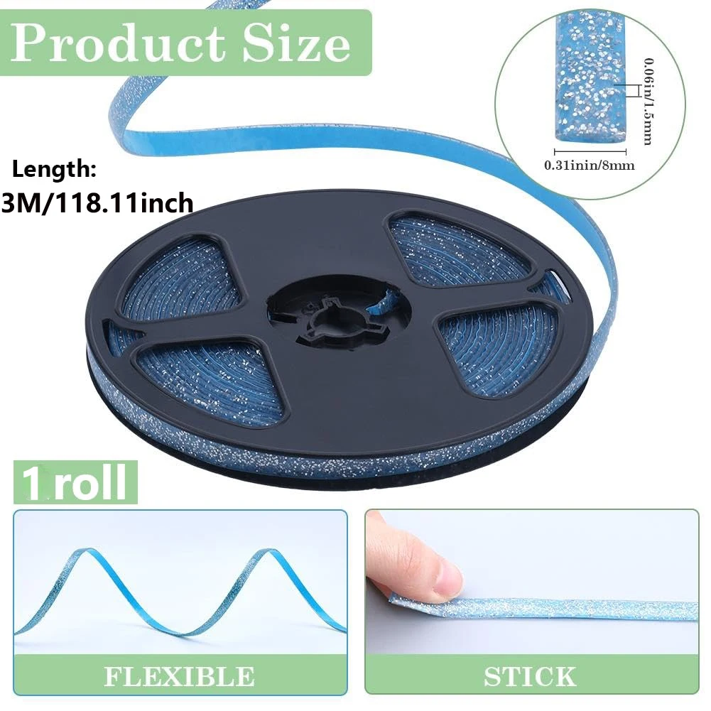 Self Adhesive Caulk Tape 3m Waterproof Sealing Strip Beautiful Stitching for Bathroom Kitchen Countertop Gap Floor Wall Repair