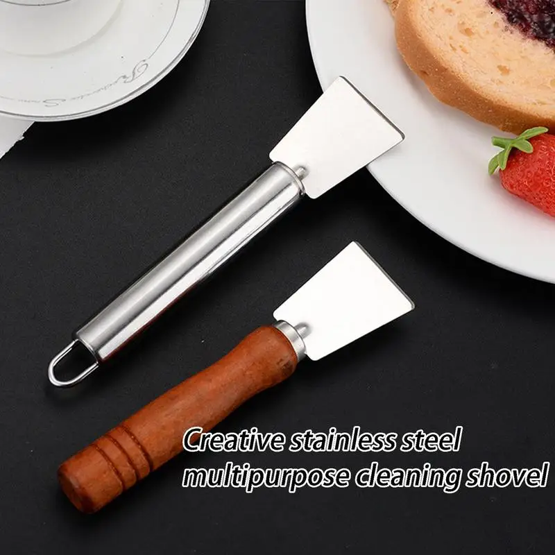 Kitchen Cleaning Spatula Ice Shovel Scraper Household Cleaning Spatula Stainless Steel Refrigerator Freezer Ice Shovel With