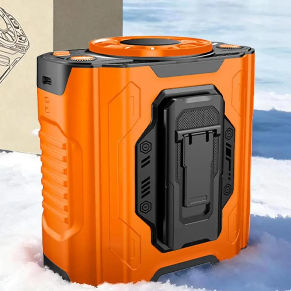 

High-Speed Portable Waist Fan with LED Light Portable Anti-fall Cooling Fan Rechargeable Fan for Outdoor Camping