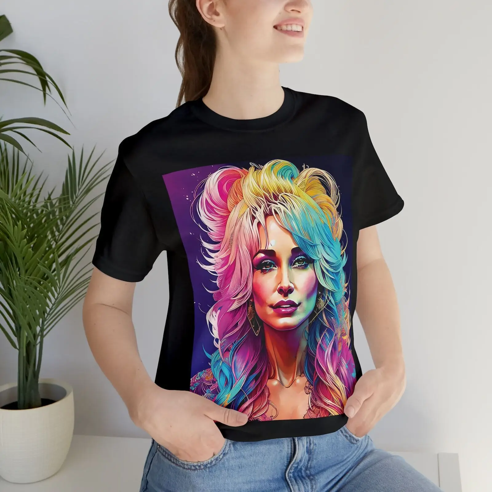 Camiseta Vintage Retro Fan Art, legendaria Dolly retrato para