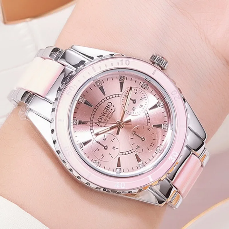 Fashion Watch Women\'s Simple Waterproof Luminous Pointer Lady Quartz Watch Ceramic Steel Band Girl Heart Gift Relojes Para Mujer