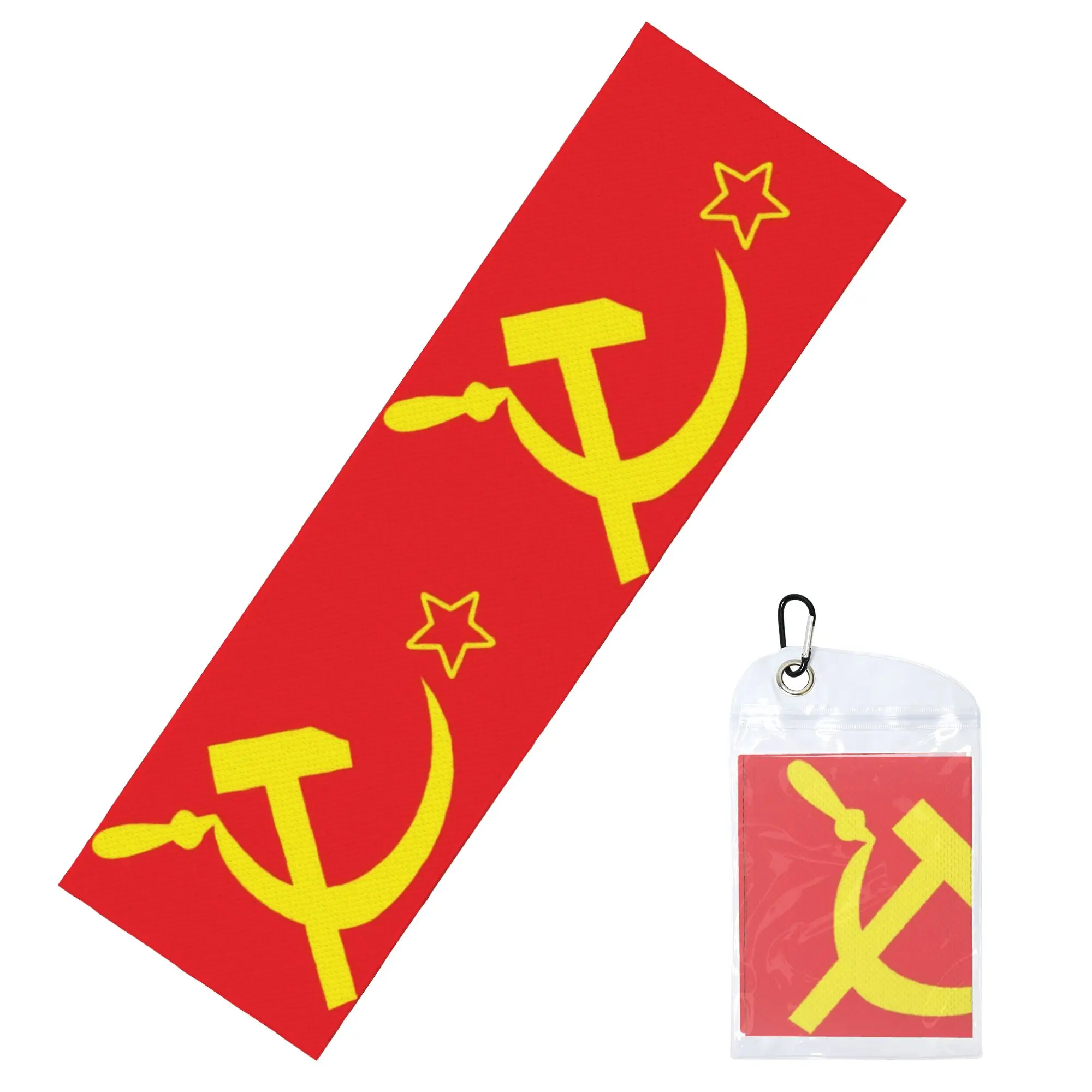 Cold Exercise Towel Russia Flag USSR Soviet Union Hammer Sickle CCCP Beach Sports Yoga Towel Refreshing Sports Scarf Face Towels