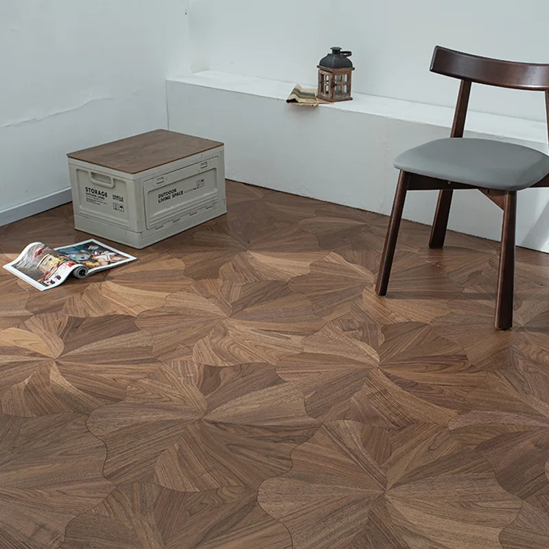 أرضية الباركيه على شكل خاص لوتس آرت باركيه متعدد الطبقات نمط الأرضية لوتس أرضية كبيرة على شكل ورقة اللوتس