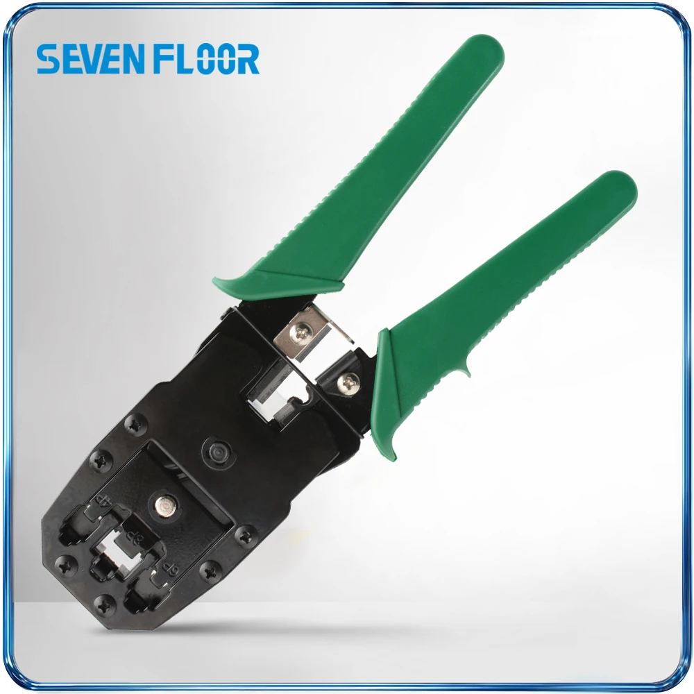 RJ45 RJ11 Crimping Tool 3-in-1 Network Crimper Cutter Stripper Plier for 6P 8P RJ12 Ethernet LAN Cable