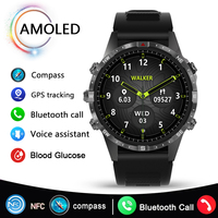 For Huawei Xiaomi GPS Sport Smart Watch Men 360*360 HD Screen BT Call NFC IP68 Waterproof Heart rate Blood Sugar Smartwatch 2023