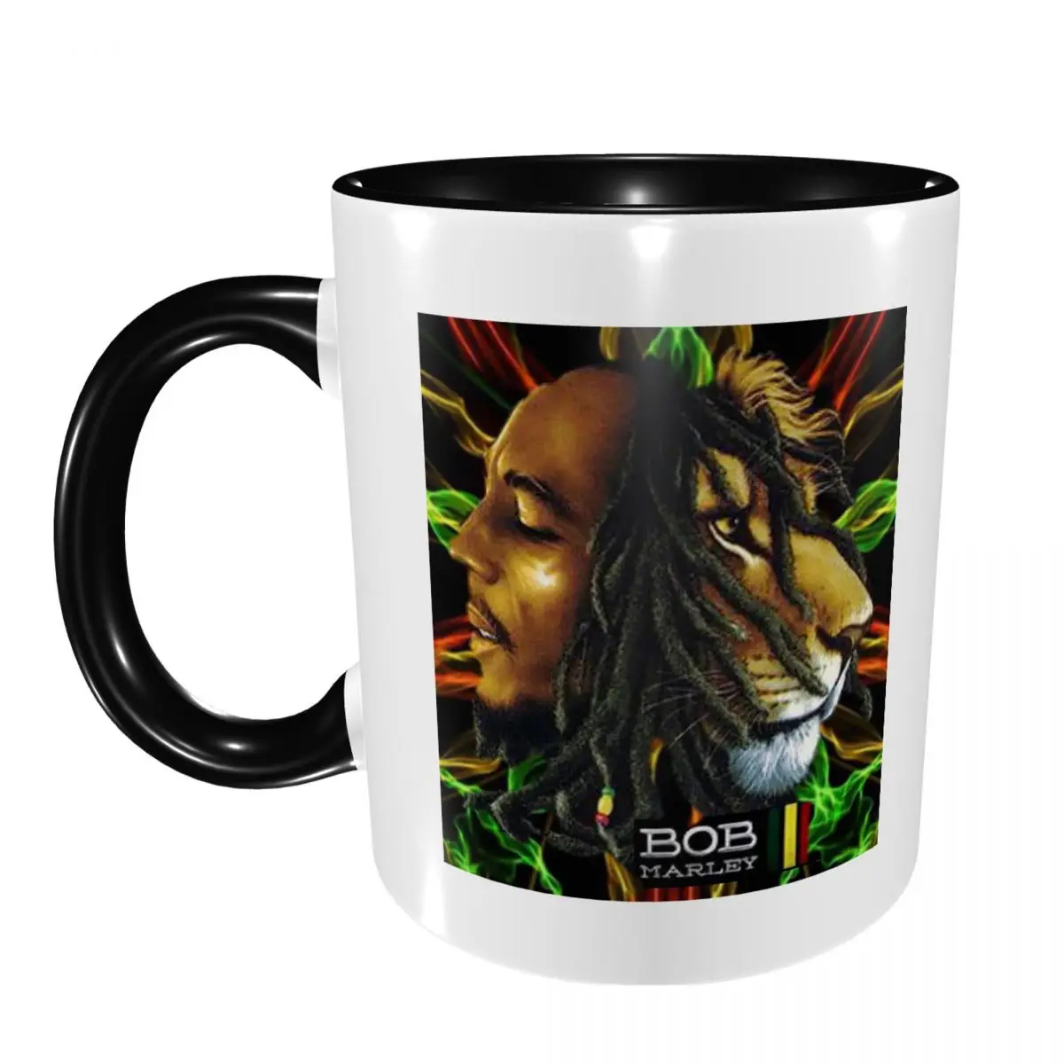 Jamaica Singer Reggae Rock Bob Marley Mug Funny Ceramic Coffee Cups Tea Mugs Milk Cup Drinkware Gift for Woman Man