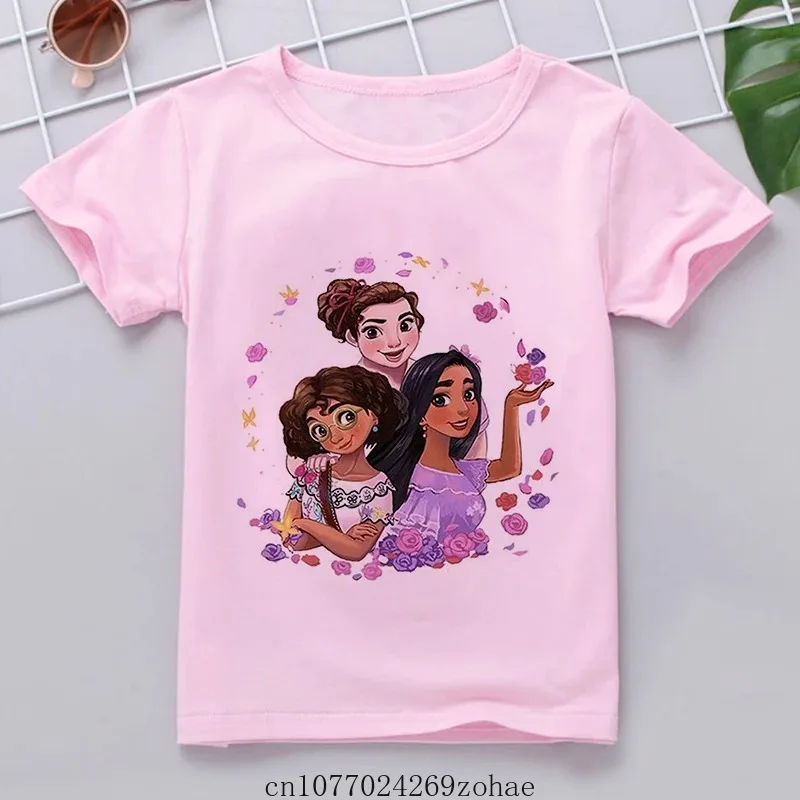 Disney Encanto Mirabel Kids Clothes T-Shirts Children Cartoons Fashion Kawaii Anime T Shirts New Tops Boy Girl Outfits Tee Shirt