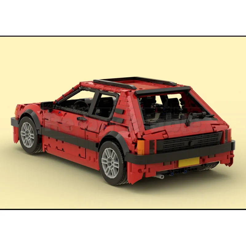 MOC- 205633   الأحمر الجديد الكلاسيكي 205 GTI Supercar سباق بنة نموذج • 3543 أجزاء الصبي الاطفال عيد ميلاد بناء الالعاب العملاقة هدية