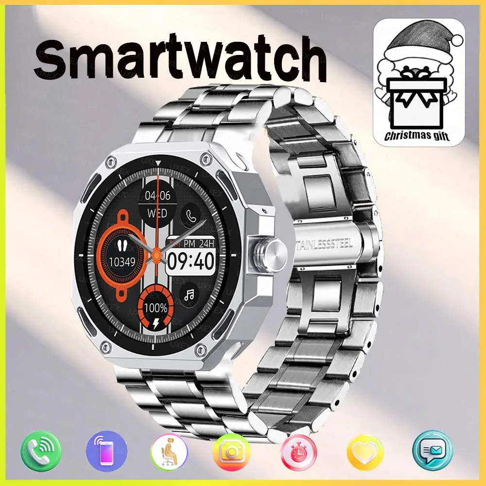 

Business Watch Smart Watch Men 1.53 HD Always On Display Bluetooth Call Custom Photo 3D UI Women Christmas Gift Watches Outdoors
