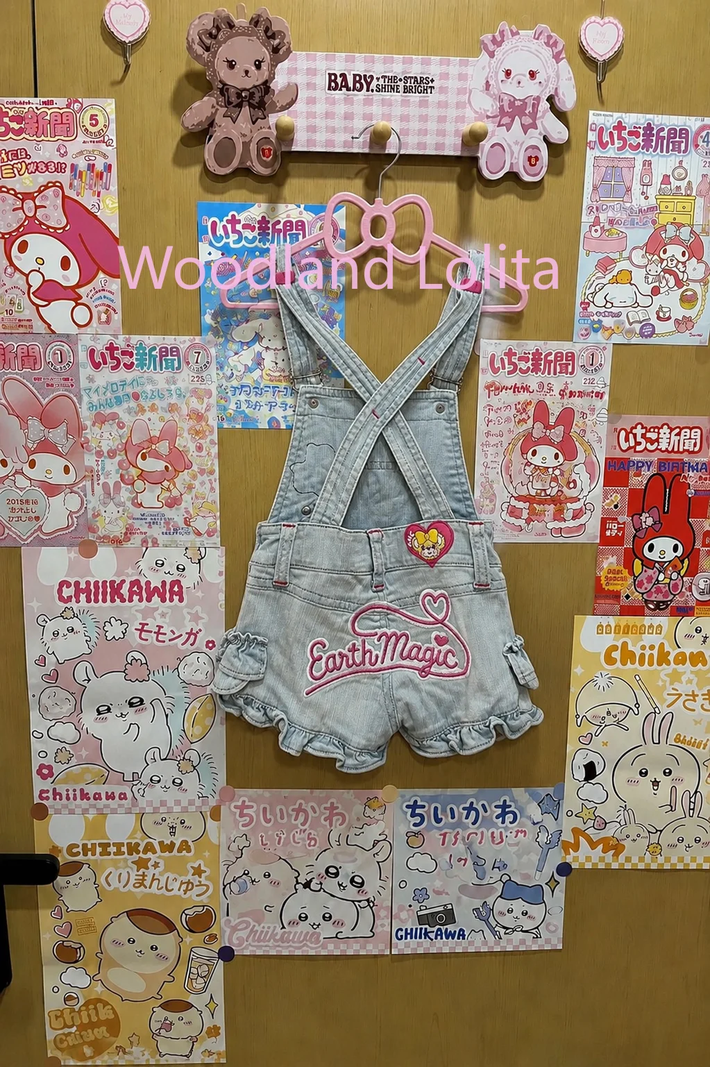 Summer Japanese Cartoon Em Embroidery Denim One-piece Shorts Women Fashion Overalls Vintage All Match Jumpsuit Women Y2k Shorts