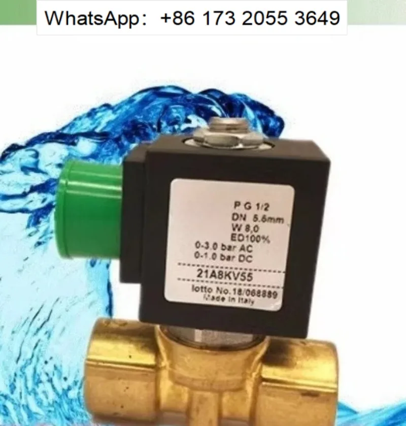 Direct Acting Diaphragm Solenoid Valve 21A8KV55 G1/2 DN5.6 For Water Gas AC220V AC110V AC24V DC24V Optional