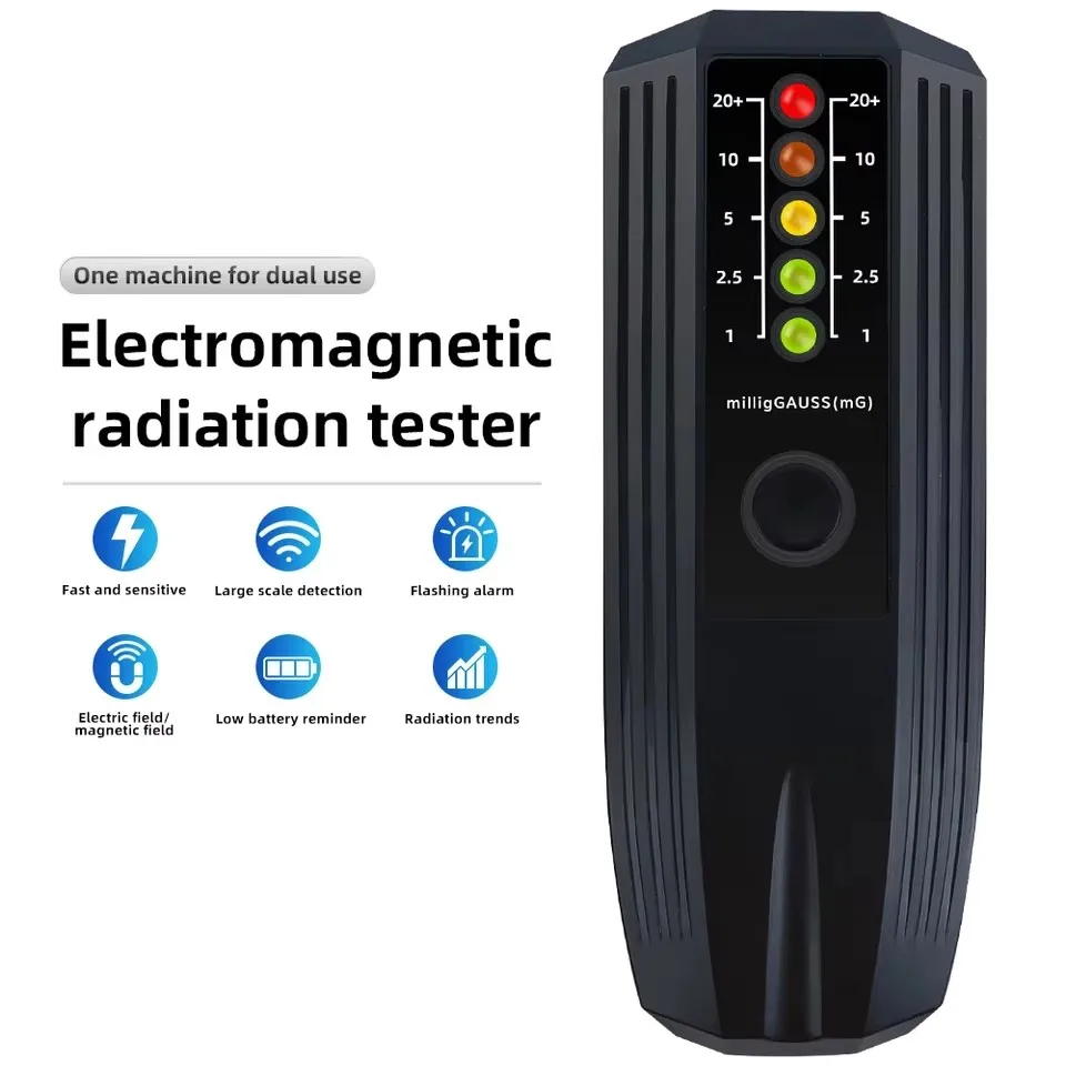 

Портативный детектор электромагнитного излучения, тестер ЭДС, измеритель силы электромагнитного поля 0 ~ 20 миллиеймегасс, светодиодный светильник