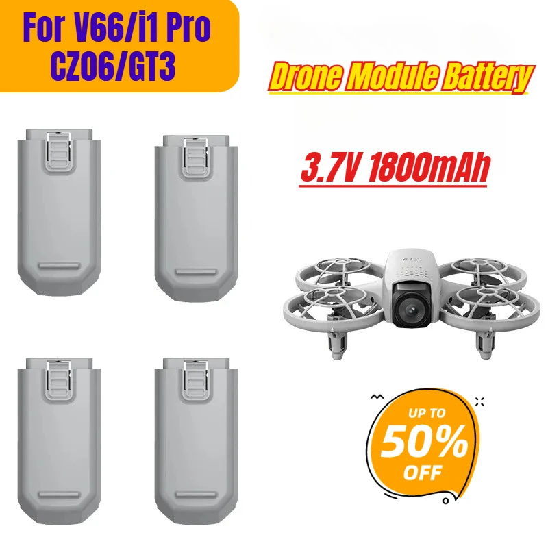 

For V66/i1 Pro/CZ06/GT3 Drone Module Battery Quadcopter Remote Control Aircraft Accessory 3.7V 1800mAh