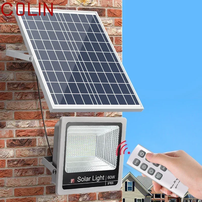 COLIN Solar Flood Light Street Lamp With Remote Control Waterproof IP65 LED Outdoor Light Highlight For Garden Balcony