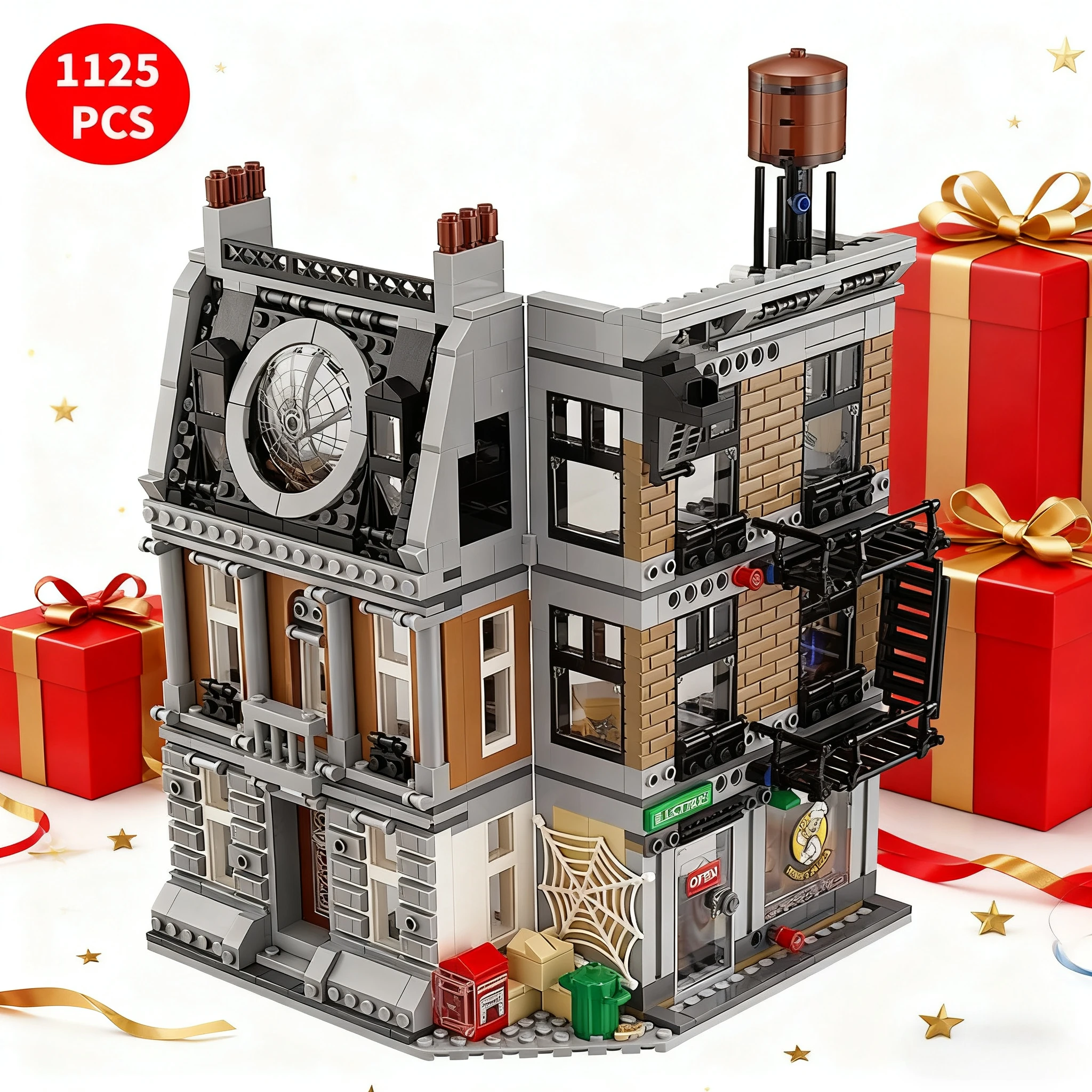 Hero Movie Series Sanctuary Showdown Peripheral Extensions, kompatibel mit Legoed Partikeln, geeignet für Weihnachtsgeschenke 76108