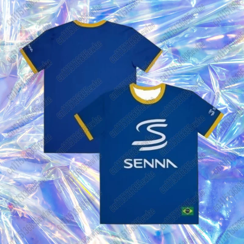 Senna Brazilian Legend 3D Printed T-shirt Men's and Women's Summer Cotton Y2K Clothing Breathable Home Short Sleeved T-shirt