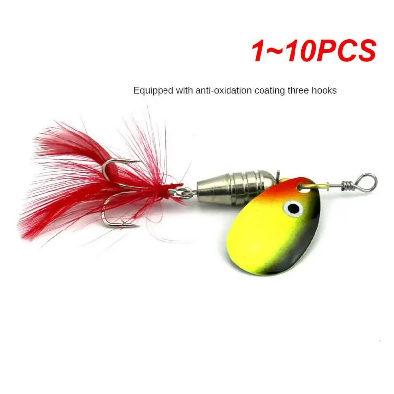 

6.0g Spin Spoon Fishing Lures Metal Rotating Sequins Wobblers Treble Hooks Artificial Bait Carp Bass Pesca Tackle