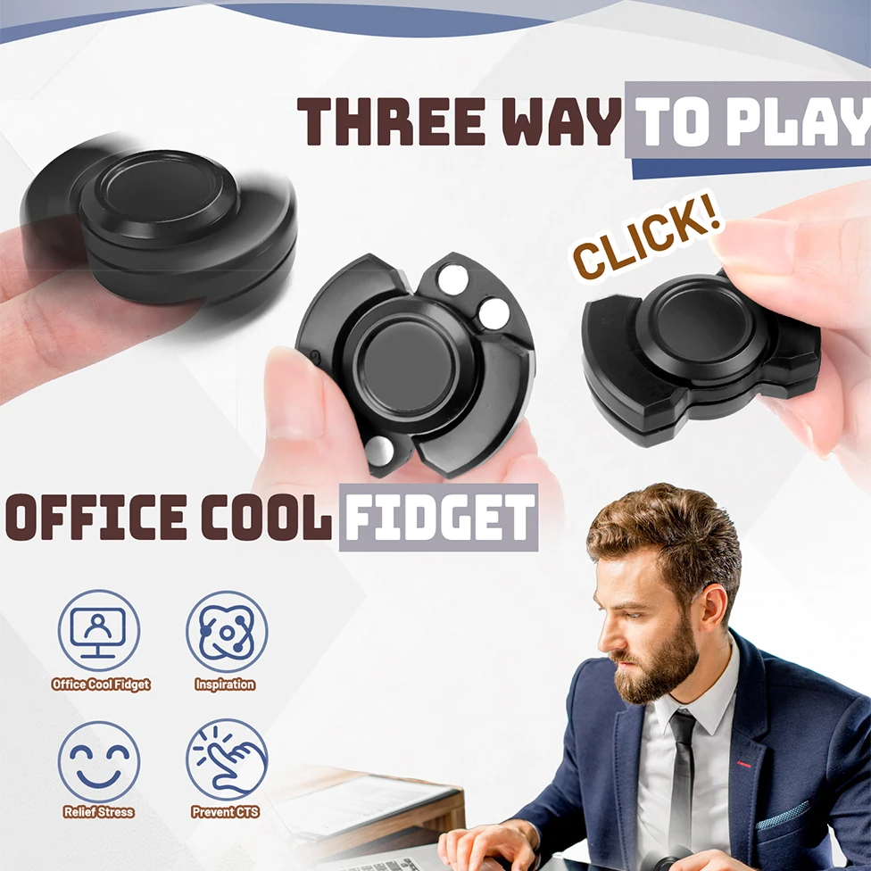 Zabawna gra 3 w 1 Edc Fidget Toy Personalizowany Szkielet Duch Fidget Spinner Stopowy Fidget Slider Zabawka Antystresowa Zabawki dla Osób z ADHD