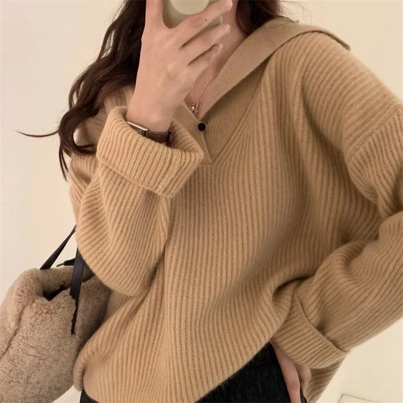 

Fashion Tops 2024 Women Oversized Sweater Loose Pullover New in Autumn Winter Clothes Women Long Sleeve Top Korean Fashion Tops