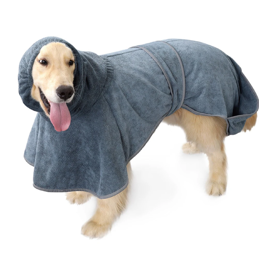 

1pc Dog Bath Towel Water Absorbent Towels Robe Pet Cleaning Accessories Hygiene Dog Towel Pet Dry Bath Robe