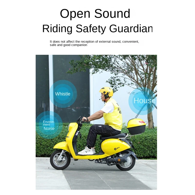 LX1 Motorcycle Summer Helmet Special Bluetooth Headset Portable CVC Smart Noise Cancelling Takeaway Headset Intercom Motorcycle