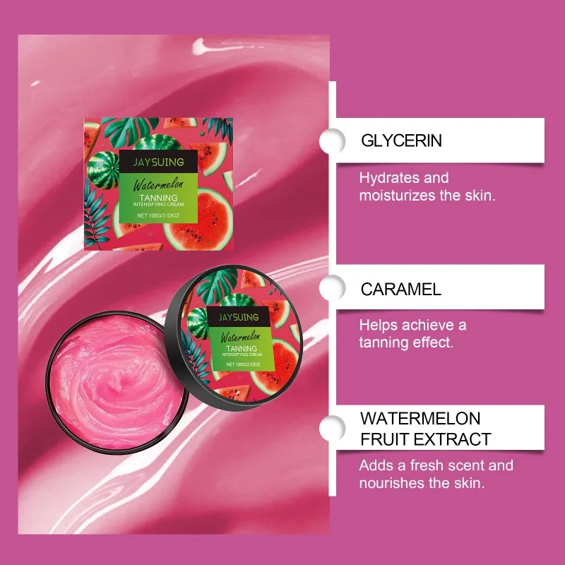 كريم تسمير البشرة المرطب المعطر بالبطيخ يعزز البشرة الطبيعية في البطن #3