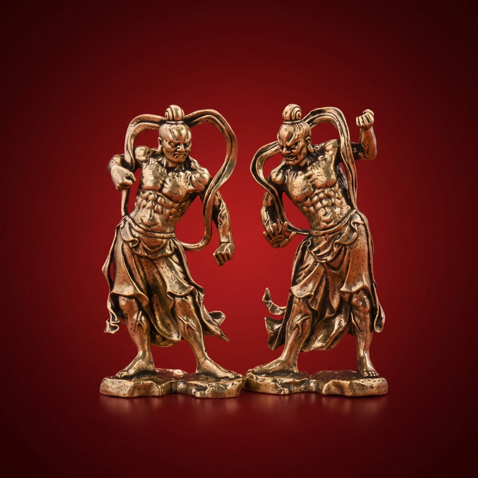 Warrior Figurine Miniature Tabletop Ornament Decorative Figurine with Base Antique-Style Tabletop Sculpture with Base Detailed