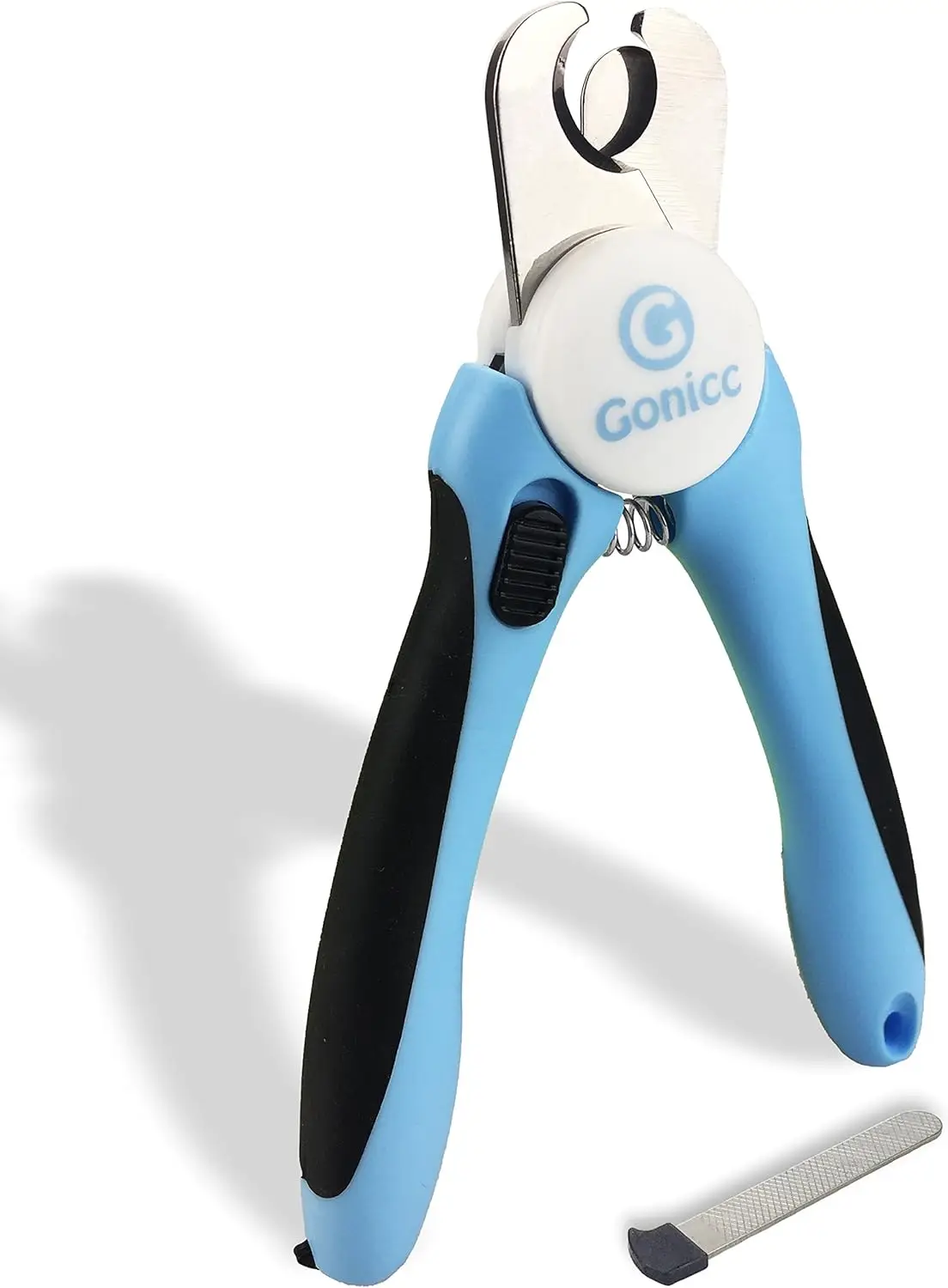 

Pet Nail Clippers with Safety Guard, Free File, Sharp Blade - for Small to Medium Dogs & Cats