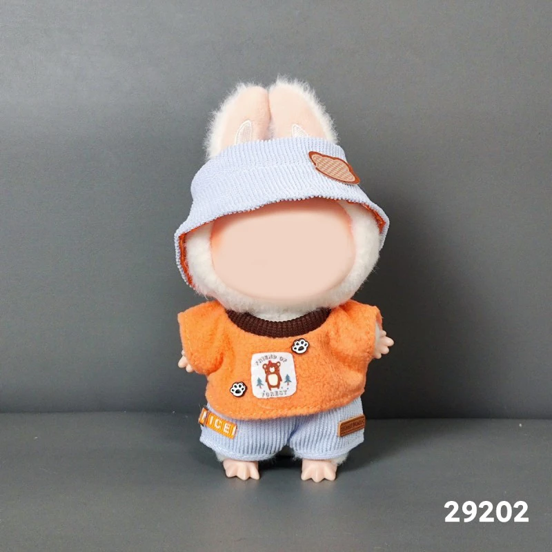 Voor Labubu-kleding - 15 cm 6 stuks zomerpoppenkleding |   Schattige doe-het-zelf-verkleedset met Labubu-accessoires