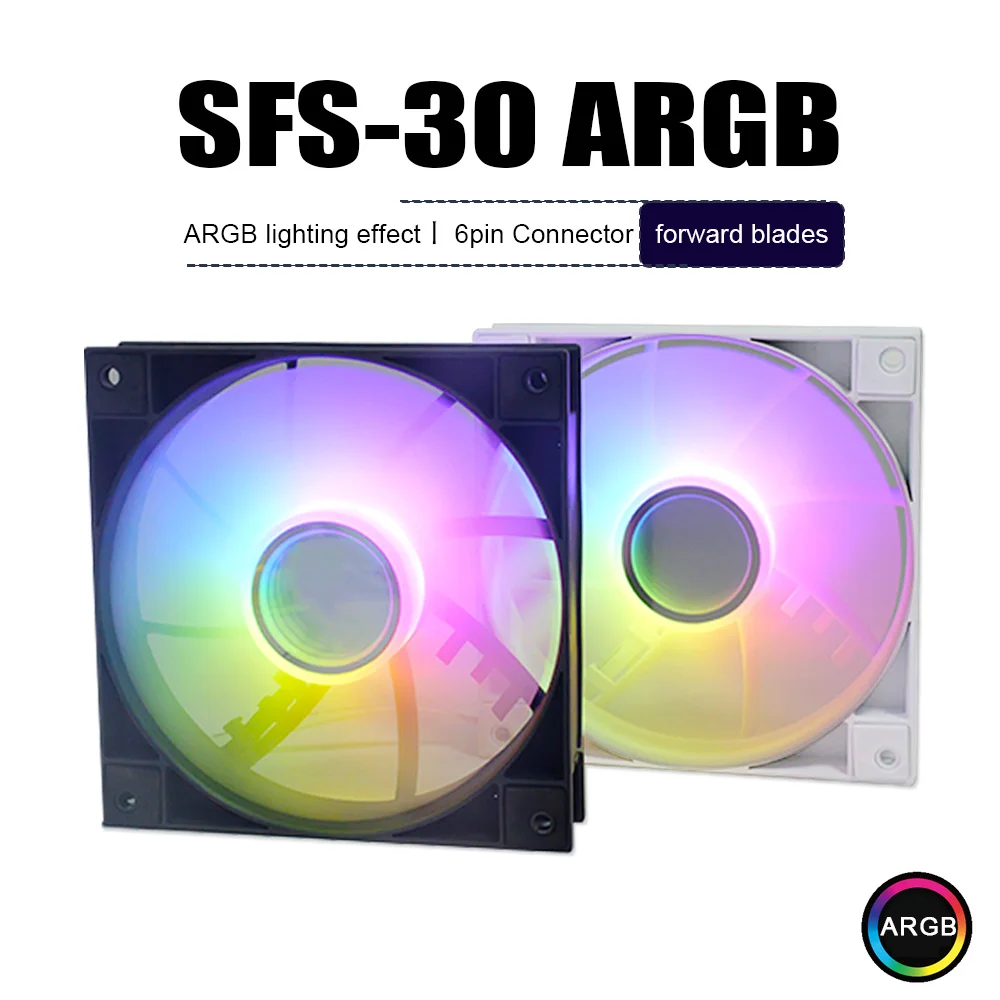 

MANMU High Rpm Computer Fan Cooling Cpu Gaming Fan Infinity Mirror Light Effect pc 120mm Cpu Fan