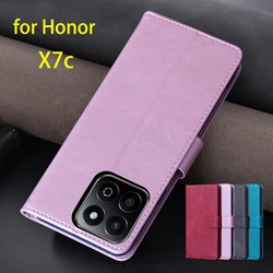 Wallet Flip Cover Leather Case for Huawei Honor X7c 4G ALT-LX2 / X7c 5G ALT-NX1 Pu Leather Bags protective Holster Fundas Coque