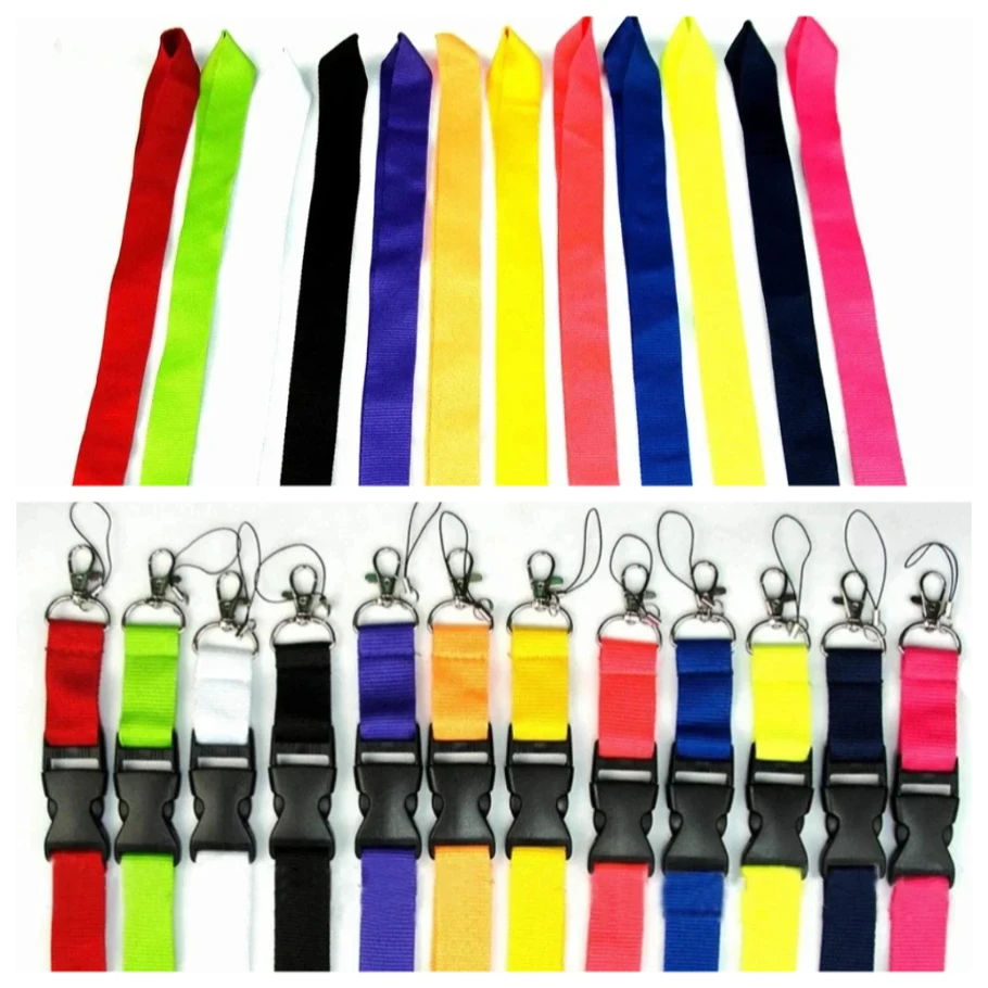 

500pcs Detachable Hanging Neck Lanyard Keychain Straps Mobile Phone Charm for ID Card USB Badge Keycord DIY Hang Rope