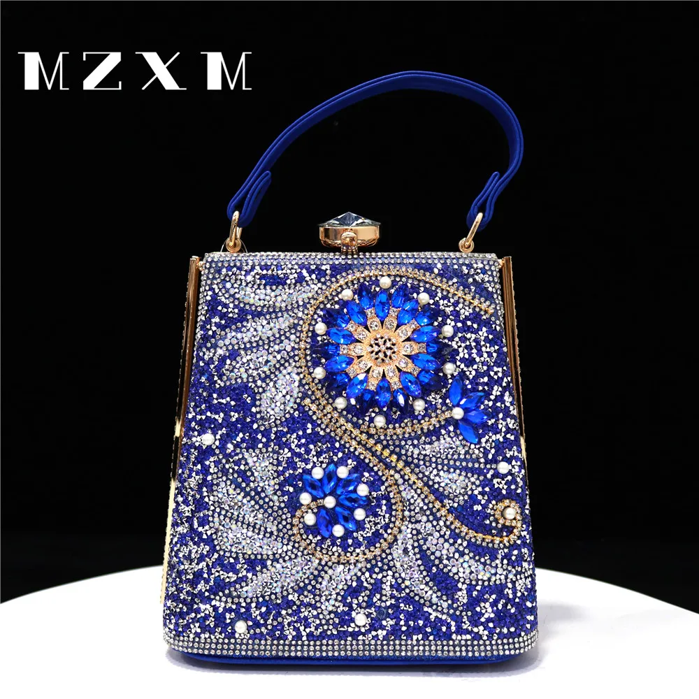 Imagem -03 - Elegante Bolsa de um Lado para Mulheres Strass Dourado Luxuoso Applique Pearl Design Bolsa de Jantar Nova 2023