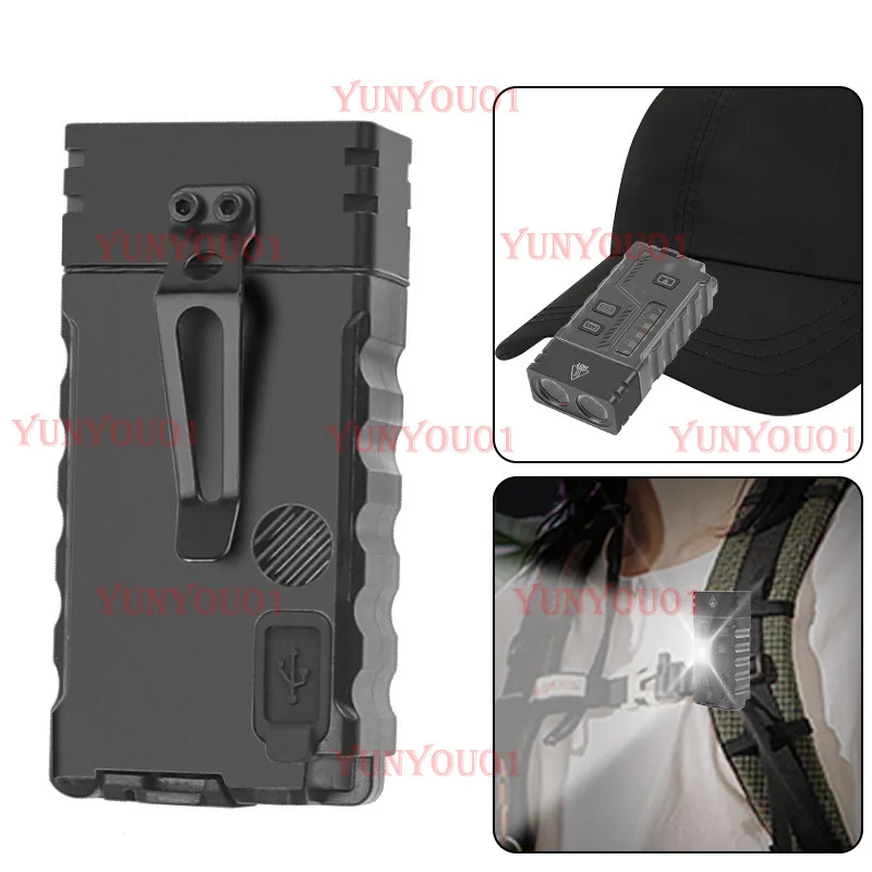 Cross-border New Mini Flashlight Self-defense Alarm Outdoor Charging Windproof Lighter Multi-source Keychain