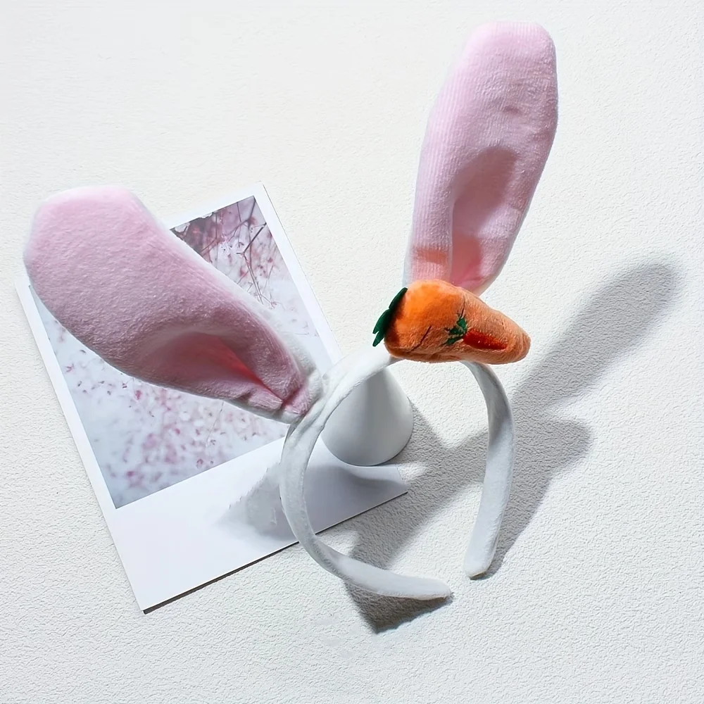 Osterhasen-Ohren-Haarband für Damen, Hochwertige Haarspange für den Oberkopf, Niedliches Gesichtswasch-Stirnband, Haaraccessoire – Detail 3