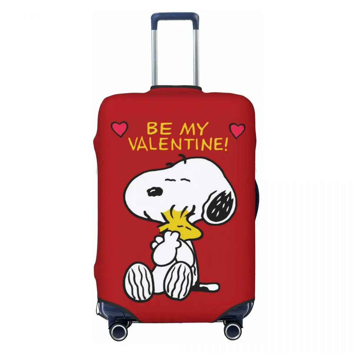 

Funny Valentine Snoopy Luggage Cover Protector Washable Beagle Dog Travel Suitcase Covers
