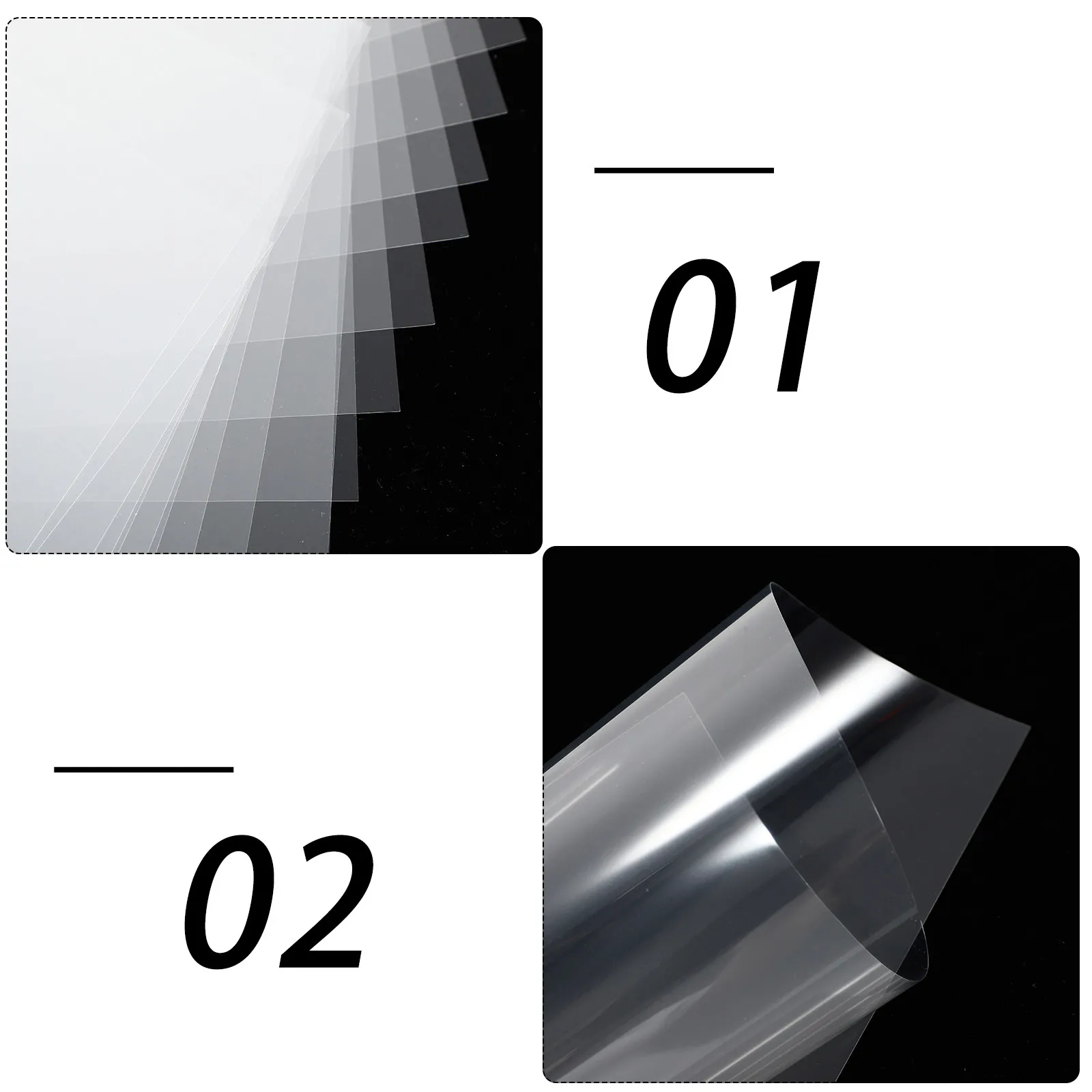 20Pcs Transparent Ink Jet Printing Film High Transparency Clear Printing Transparency Film for Photographic Plate Making Inkjet