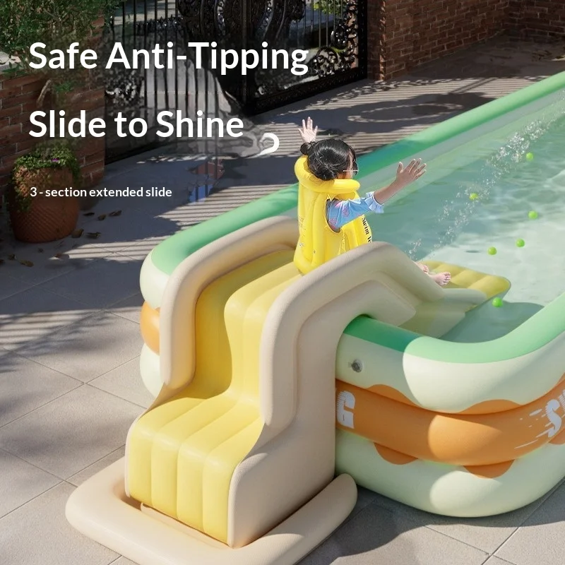 Inflatable Outdoor Pool Kids Baby Portable Foldable Backyard Splash Play Ball Pit Water Gun Kids Pool Swimming Pool Accessories