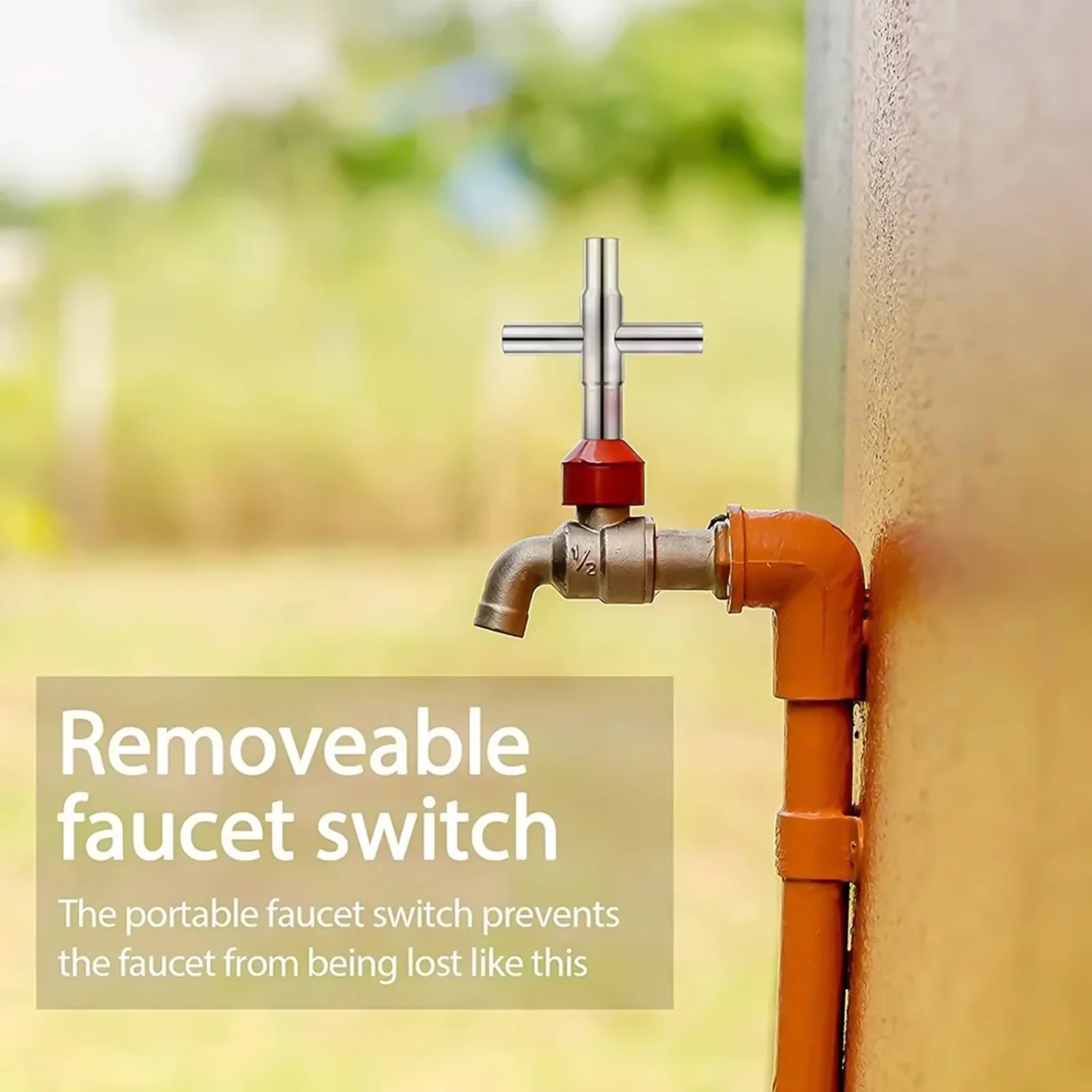 

Универсальный стальной ключ Sillcock, коммерческий водяной ключ, крестообразный ключ, нагрудник для шланга, подходит для клапанов, патрубок THJ99