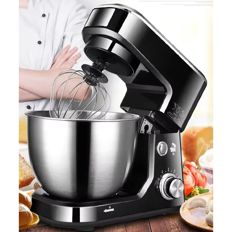 1000W 220V 5L Electric Stand Mixer 6 Speed Kitchen Food Dough Blender with Mixing Bowl and Beater for Baking Cooking