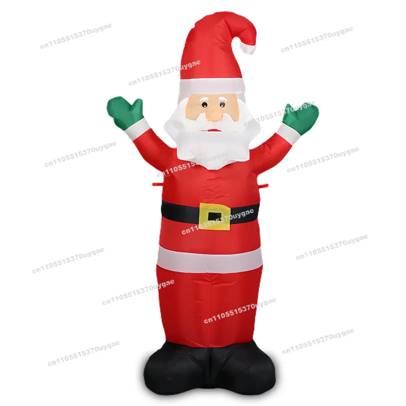Christmas Outdoor Ornament 4FT Beckoning Santa Claus Inflatable Air Mold